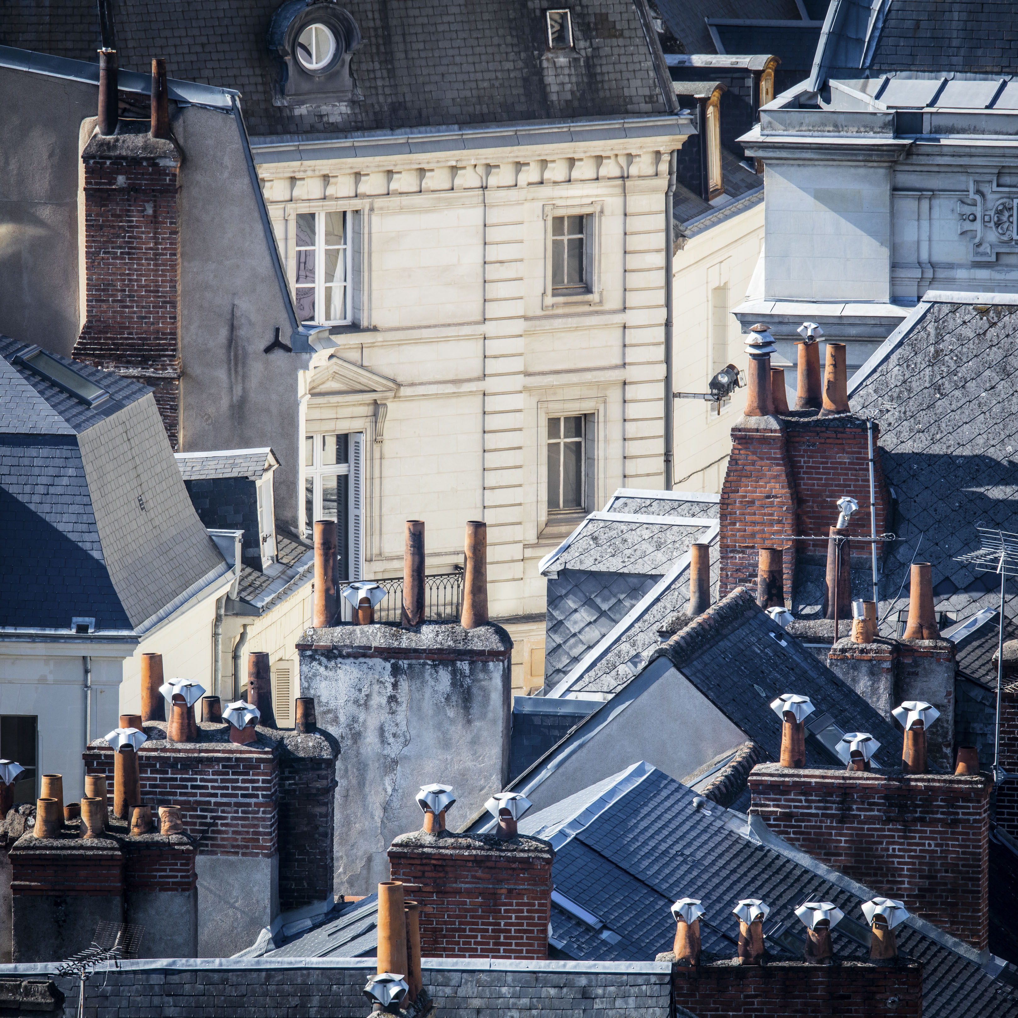 Tours, toits à l'angle de la rue Corneille - Octobre 2016
