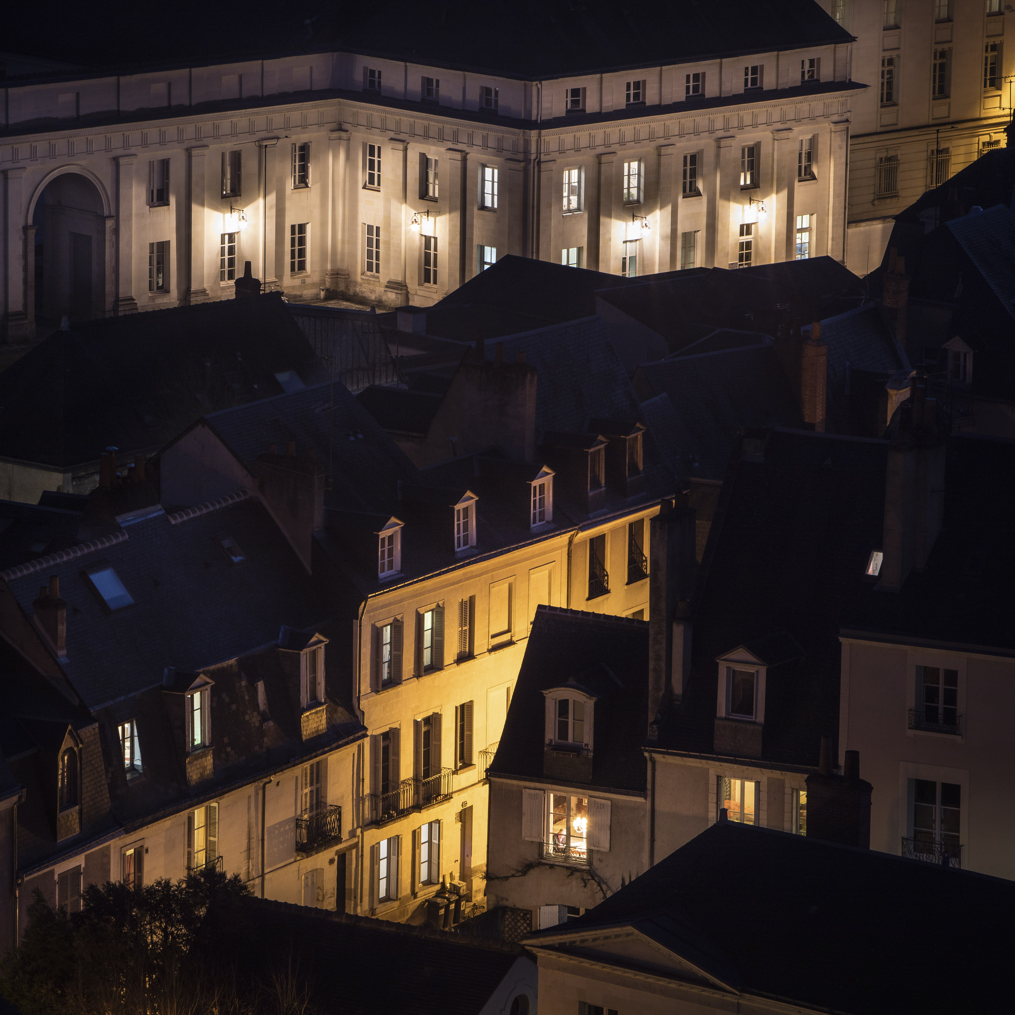 Rue de la préfecture et celle-ci en arrière plan - Février 2017